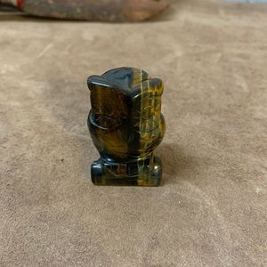 Carved Tigers Eye owl